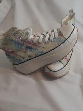 Madden Girl Tie-Dye High-Top Platform Sneakers in Pastel Colors